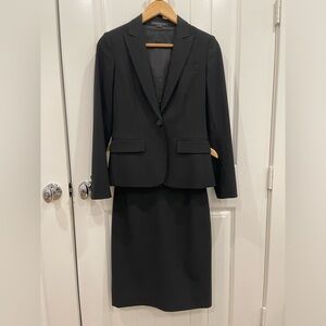 Theory Gabe blazer and skirt, black